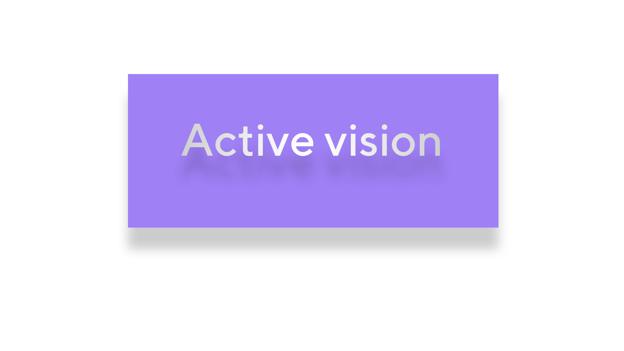 Active vision пример тени